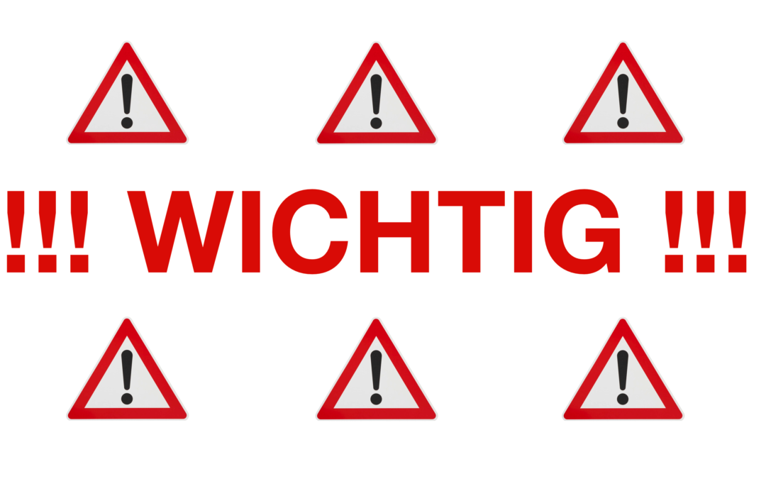 WICHTIGE INFO